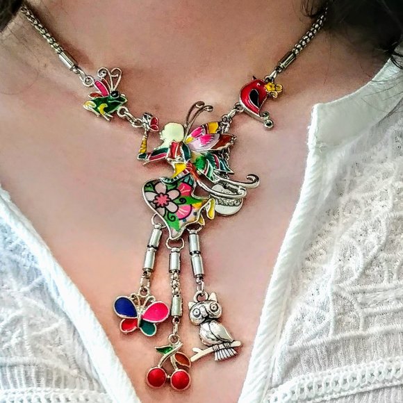 Jewelry - Colorful Garden Fairy Necklace